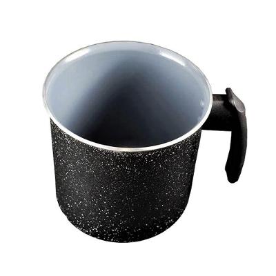 Canecão Fervedor Cerâmica Antiaderente Alumínio 1,7L 14CM Preto Craqueado Javali