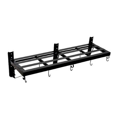 Paneleiro N02 Suporte para Panelas Aço Carbono Grande Cozinha Preto Ouro Minas