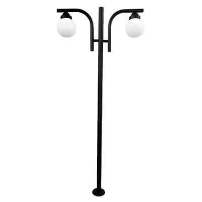 Poste Colonial de Jardim Londrina Alumínio Fundido 300cm Preto Fosco