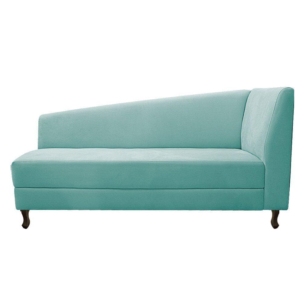 Kit Diva Heitor 160Cm Lado Esquerdo E 02 Poltronas Luiza Suede - Amarena Móveis Azul Tiffany - 7