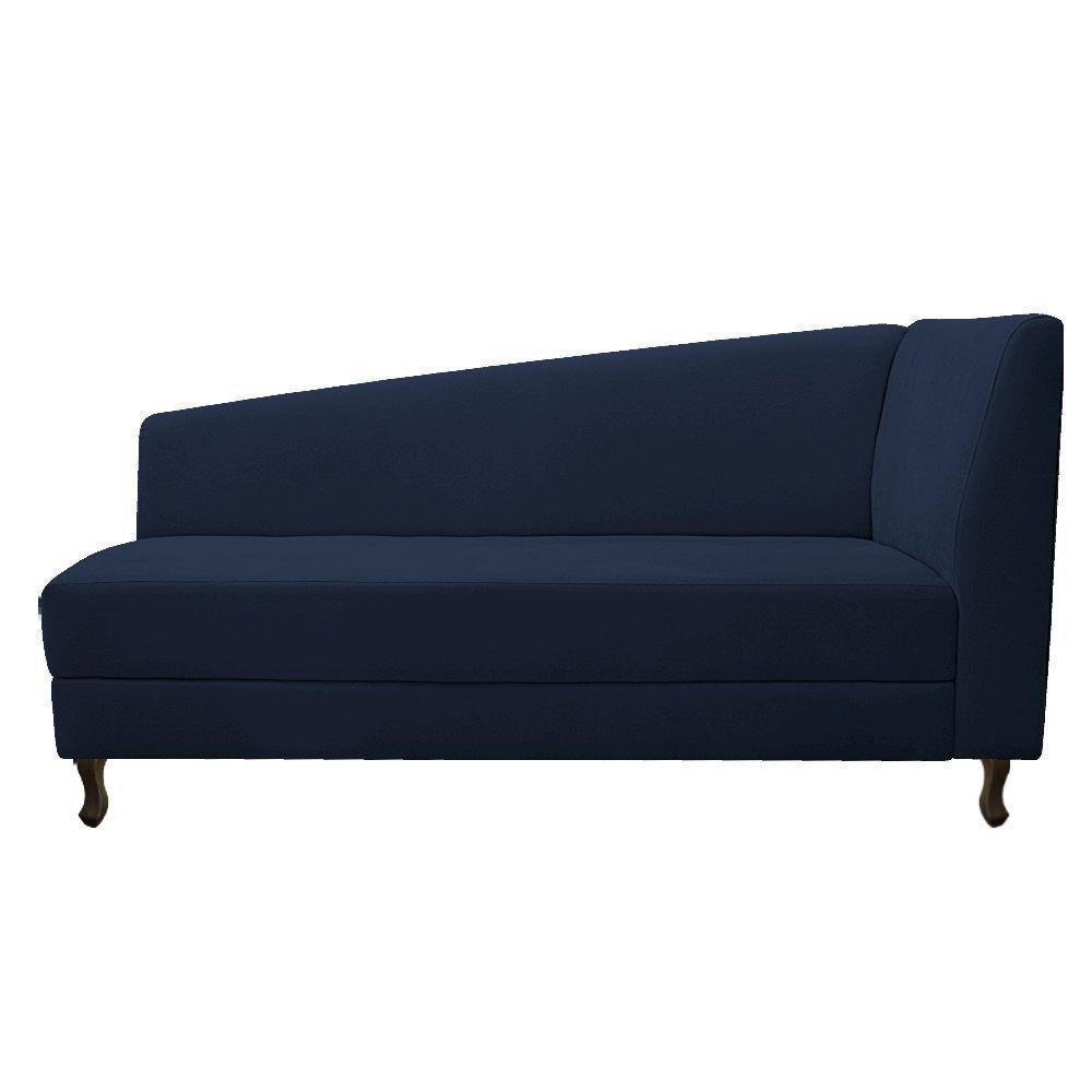 Kit Diva Heitor 160Cm Lado Esquerdo E 02 Poltronas Luiza Suede - Amarena Móveis Azul Marinho - 7