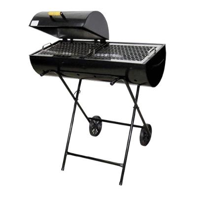 Churrasqueira Mega Grill Mista Aço Inox com Carrinho Grelha Ampla Ouro Minas