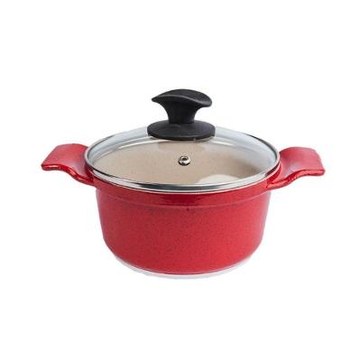 Caçarola Javali AA 20CM Alumínio Antiaderente Marmorizado 2,4L Vermelho