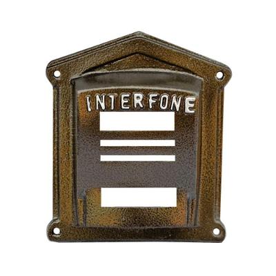 Protetor de Interfone N02 Alumínio Fundido Ouro Craqueado Ouro Minas
