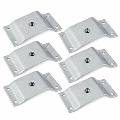 Kit 6 Chapinhas Mobilia Decor para Pes Palito Chapa Inclinada 10 Graus Aco Carbono Cromado