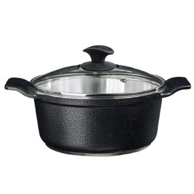Caçarola Javali AA 26CM Alumínio Fundido Revestimento Diamantado Usinado Preto Craquelado 4,8L