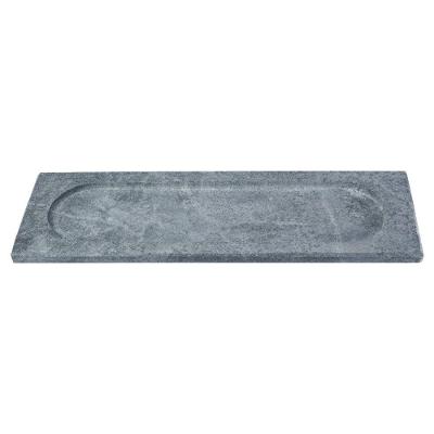 Prato Bandeja Retangular Pedra Sabão 10x30cm Rústico Industria São Jose