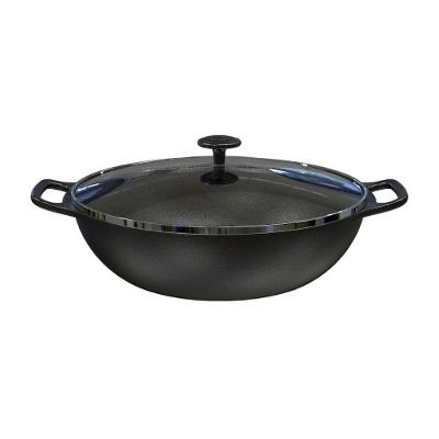 Frigideira Wok Ferro Fundido TV PF 36CM 2 Alças Preta Libaneza