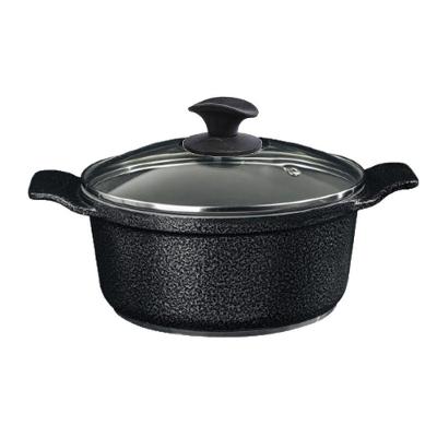 Caçarola Aa30cm Cerâmica Antiaderente Craquelada 7L Tampa Vidro Javali
