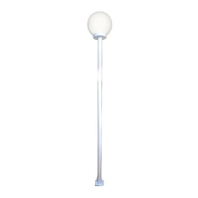 Poste e Luminária de Jardim Colonial Globo g Decorativo Branco Ouro Minas