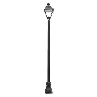 Poste Colonial de Jardim Manaus Alumínio Fundido 416cm Preto