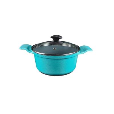 Caçarola AA Cerâmica Antiaderente Turquesa 20CM Tampa Vidro Javali