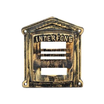 Protetor de Interfone N02 Alumínio Fundido Ouro Pincelado Ouro Minas