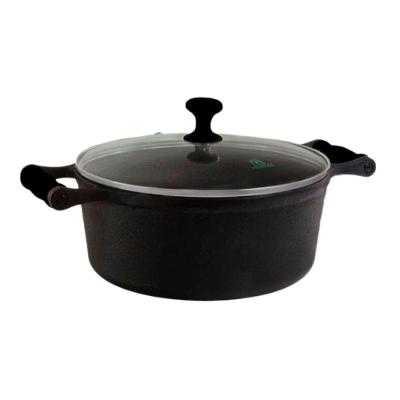 Caçarola 93470-LB Ferro Fundido Alça Silicone Tampa Vidro 4,1L 24CM Libaneza