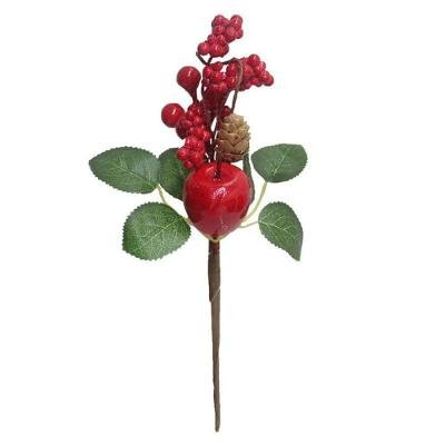 Kit 2 Ramos Artificiais Natalino Com Pinha Decoração De Natal 24cm