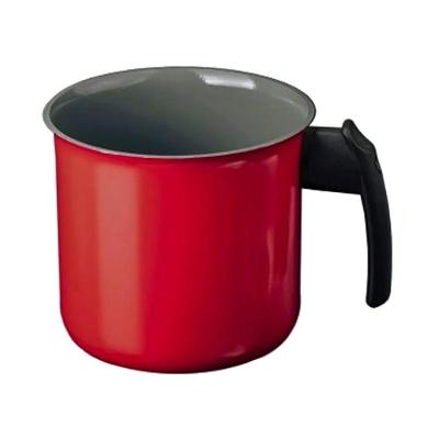 Canecão Fervedor Leiteira Alumínio Cerâmico Antiaderente 14CM Vermelho Javali