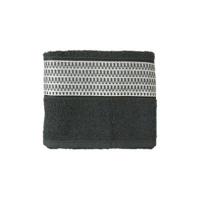 Kit 2 Toalhas de Banho Rubia 1,45m X 75cm Algodao 360g-m2 Preto Lilly Home Enxovais
