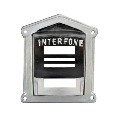 Protetor de Interfone N02 para Instalação em Parede Proteção Contra Chuva Prata Ouro Minas
