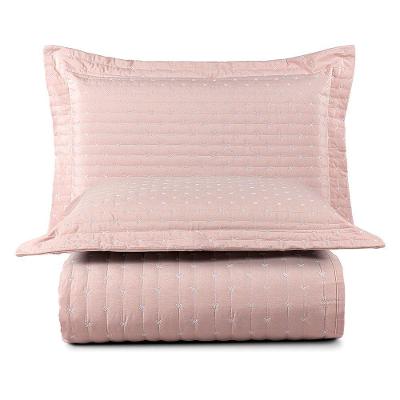 Cobre Leito King Felicity 3 Peças Percal 80% Algodão 20% Poliéster Rosa Lilly Home Enxovais