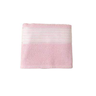 Kit 2 Toalhas de Banho Rubia 1,45m X 75cm Algodao 360g-m2 Alta Absorcao Rosa Lilly Home Enxovais