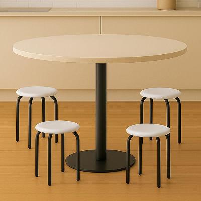 Banqueta Cozinha Baixa Empilhável Industrial Kit 4 Jully D03 - D'rossi Branco