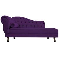 Kit Diva Recamier Diana 130Cm Lado Direito E 01 Poltrona Classic Suede - Amarena Móveis Roxo