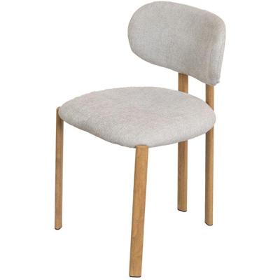 Cadeira Jari Estrutura em Aço Estofada em Linho Cinza OR Design