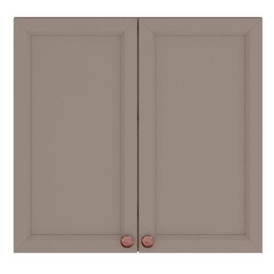 Armário Aéreo 12528 80cm 2 Portas MDP MDF Bater Gris Poliman Moveis
