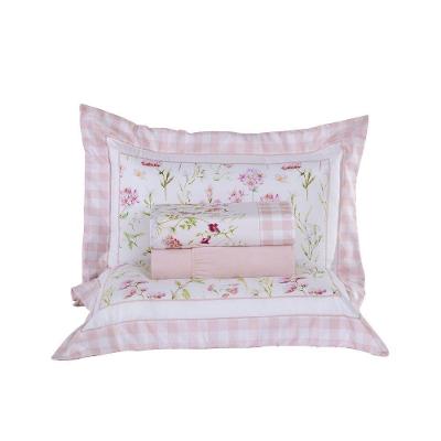 Jogo de Lençol Queen Faby 4 Peças Micropercal 300 Fios Rosa Lilly Home Enxovais