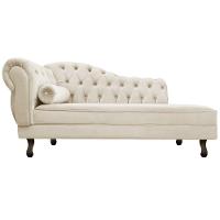 Kit Diva Recamier Diana 130Cm Lado Direito E 01 Poltrona Classic Suede - Amarena Móveis Bege