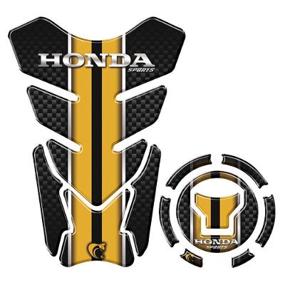 Kit Protetor Tanque Adesivo Moto Honda Acima 2018 Dourado Prata