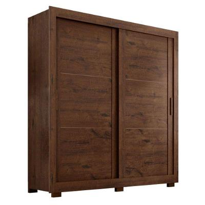 Guarda Roupa Casal Titanium 2 Portas de Correr 4 Gavetas Jacarandá Fosco Zanzini Móveis
