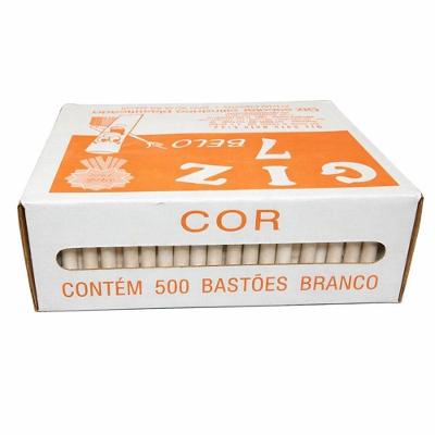 Giz Escolar Plastificado 500 Unidades Branco - Sete Belo