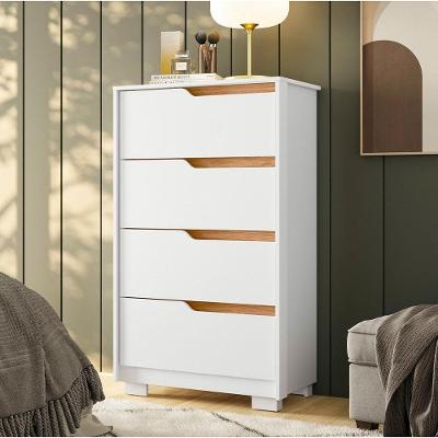 Cômoda para Quarto Lody A04 Flex 4 Gavetas Mdp Mdf Branco Freijó Lyam Decor