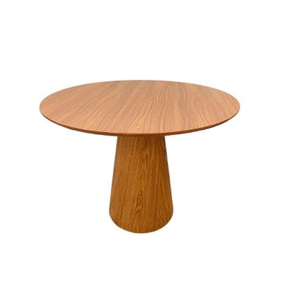 Mesa De Jantar Cone 100 Cm Base Freijó Tampo Freijó