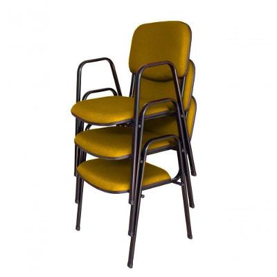 03 Cadeiras Para Auditórios Linha Hotel Auditório Amarelo