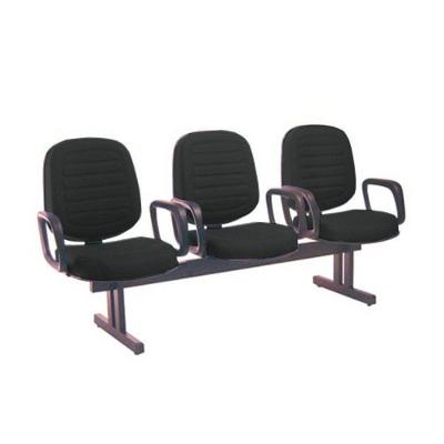Cadeira Em Longarina Com 03 Lugares Linha Blenda Marrom
