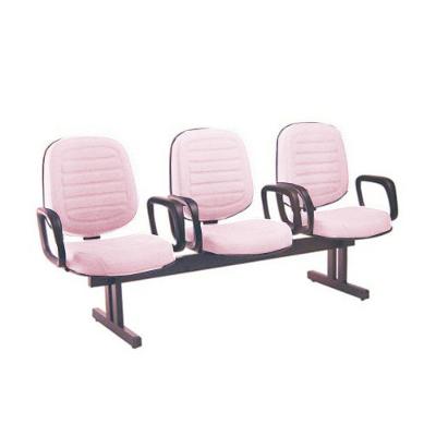 Cadeira Em Longarina Com 03 Lugares Linha Blenda Rosa