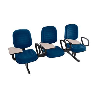Cadeira Em Longarina Com Prancheta Linha Blenda Azul