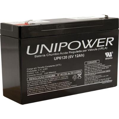 Bateria 6V 12A Selada Up6120 Unipower