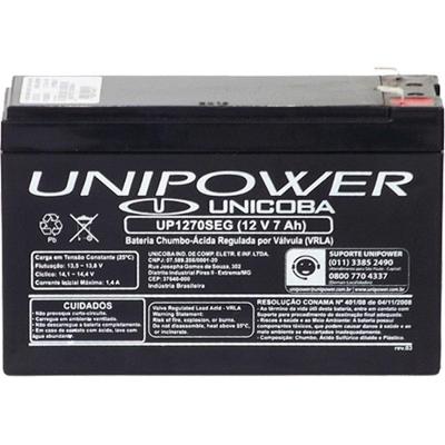 Bateria 12V 7A Selada Up1270 Seg Unipower