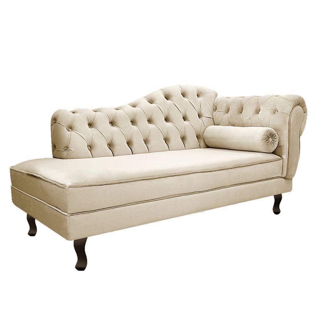 Kit Diva Recamier Diana 140Cm Lado Esquerdo E 02 Poltronas Julia Corano - Amarena Móveis Bege - 5