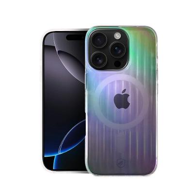 Capa para Celular Gshield Iphone 16 Pro Max Proteção Contra Impactos Magsafe Rainbow Transparente 1