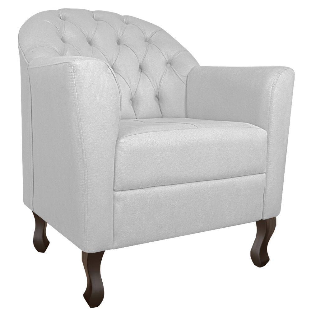 Kit Diva Recamier Diana 140Cm Lado Direito E 02 Poltronas Julia Suede - Amarena Móveis Branco - 4