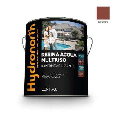 Resina Multiuso Acqua Color Cerâmica Telha para Proteção e Realce Marrom Hydronorth