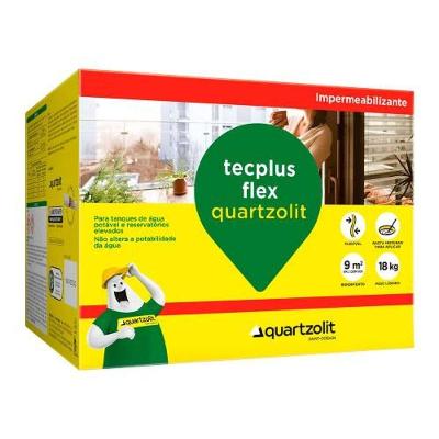 Tecplus Flex Caixa 18KG Impermeabilizante Flexível para Construção com Alto Desempenho Quartzolit