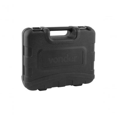 Parafusadeira Furadeira com Impacto Vonder para Madeira Metal e Alvenaria PFV 074 com 74 Peças 12V