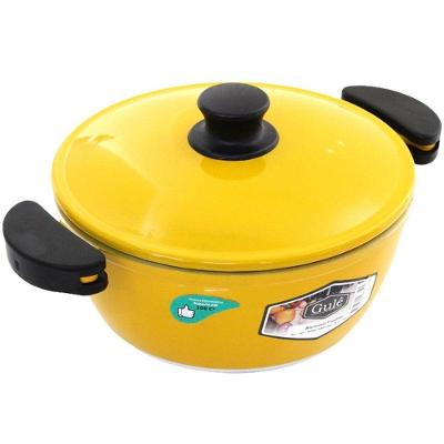 Panela Gulê 20CM em Alumínio Resistente 1,75 LITROS para Fogão a Gás Amarelo