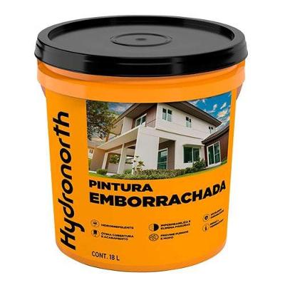 Pintura Emborrachada Branco Fosco 18L para Impermeabilização e Proteção de Superfícies Hydronorth