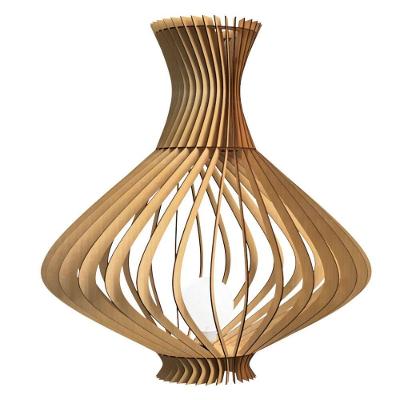 Luminária de Chão Tribal em MDF Cru 70x35cm Bivolt 110V 220V 100W Marrom Lenobre